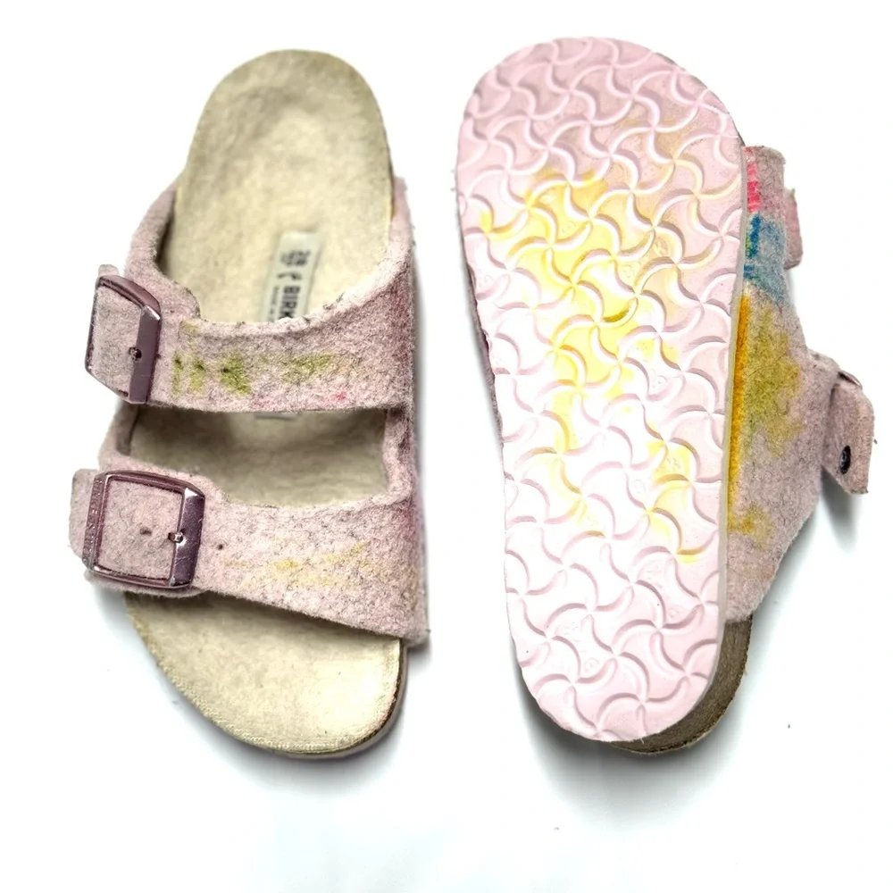 BIRKENSTOCK GIRLS‎ ARIZONA RIVET WOOL FELT SANDALS